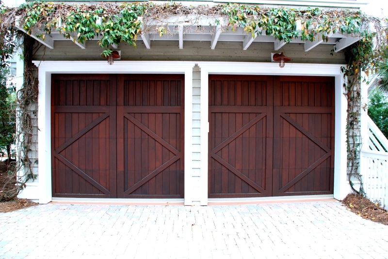 Double Wooden Garage Doors