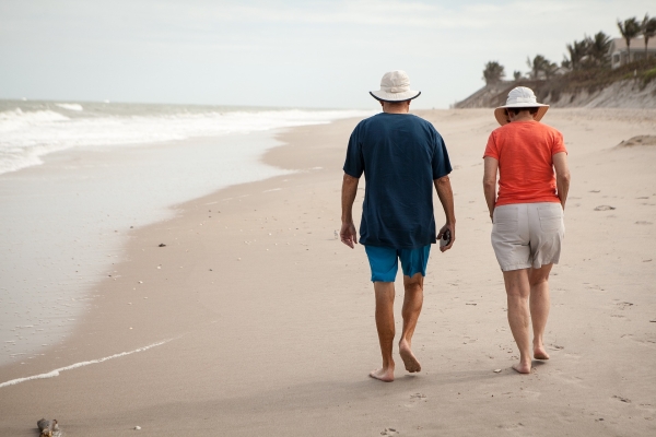 Couple Walking the Beach